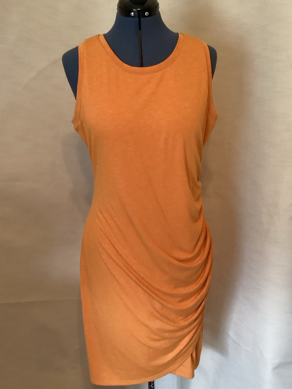 Nine West Orange Sleeveless Midi Dress